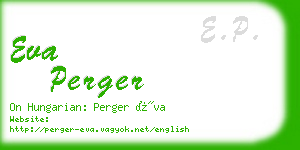 eva perger business card